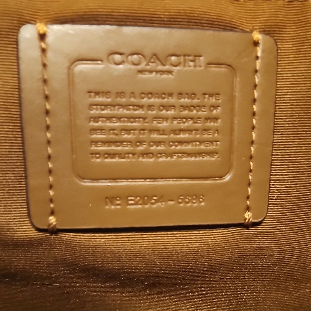 Coach Tan and Brown Signature Tote - Picture 3 of 5